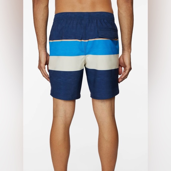 O'NEILL Men's 17 Inch Stripe Volley Boardshorts Swim Trunks for Men with Pockets - Picture 2 of 9